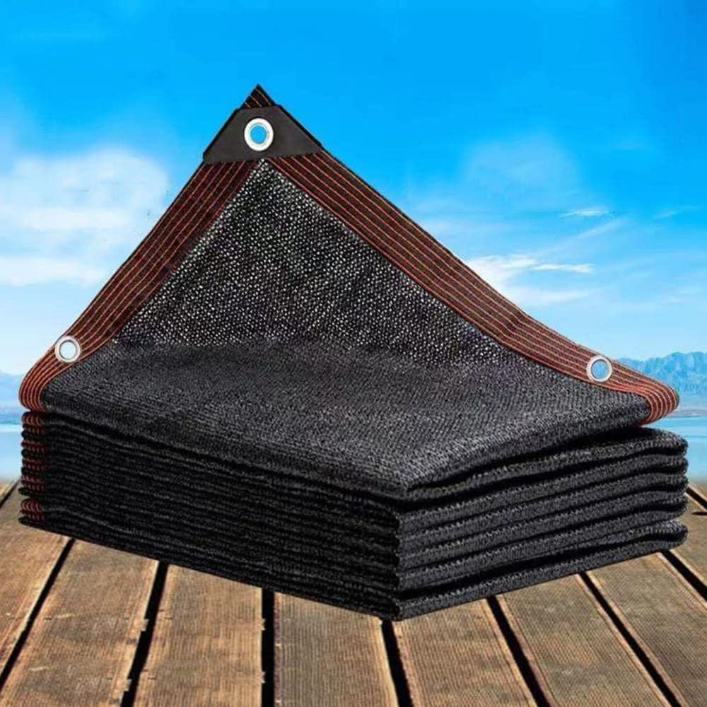 Sonnensegel, durchbrochen, 4 x 6 cm, UV-Schutz, 90 % Sonnenschutz, perforiert, UV-Schutz, Sonnenschutz, Hitzeschutz, Balkon, Dach, schwarz, 