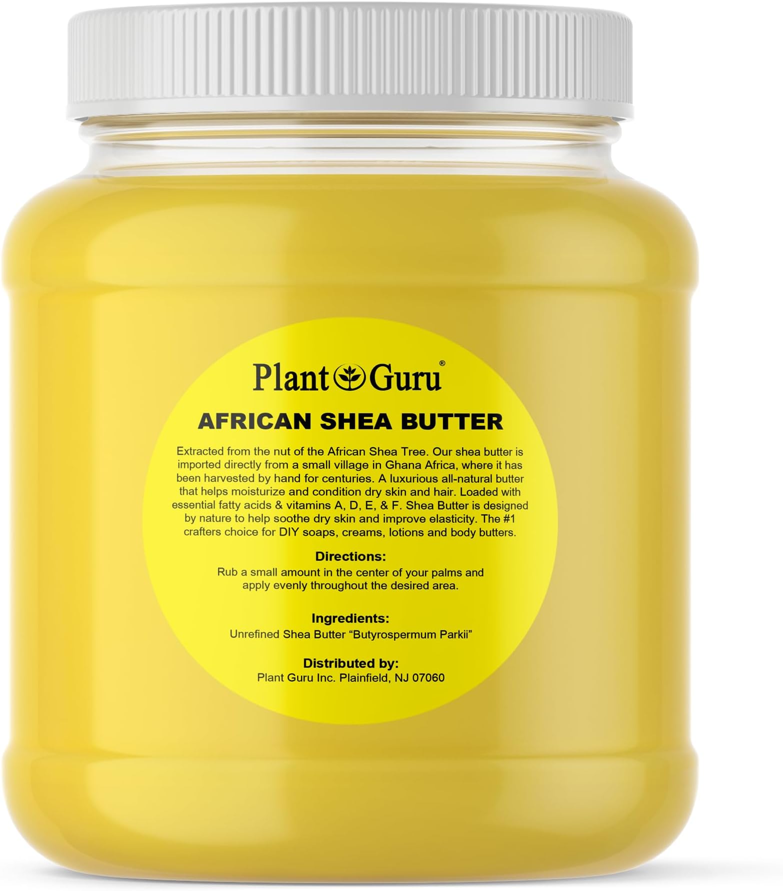 Raw African Shea Butter 3 lbs. Bulk 100% Pure Natural Unrefined YELLOW Grade A - Ideal Moisturizer For Dry Skin, Body, Face And Hair Growth. Great For DIY Soap and Lip balm Making.