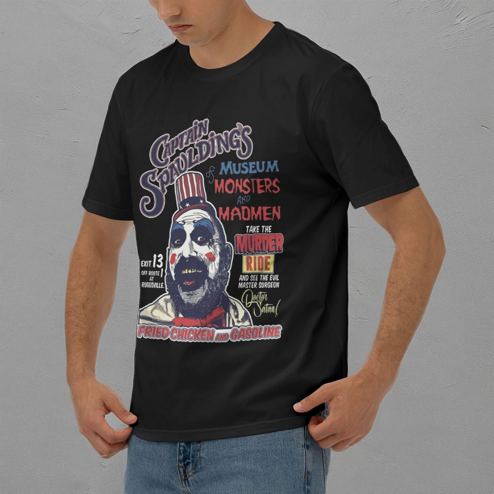 Men's Women's Novelty Round Neck Hip hop Short Sleeve T-Shirt Breathable Undershirt