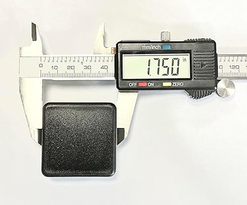 Miniatura 3 de Paquete de 10: (1.75 pulgadas (1-3/4 pulgadas), tapón cuadrado de plástico, tapa de extremo de tubo (14-20 G) para longitud interior de 1.59 a 1.68