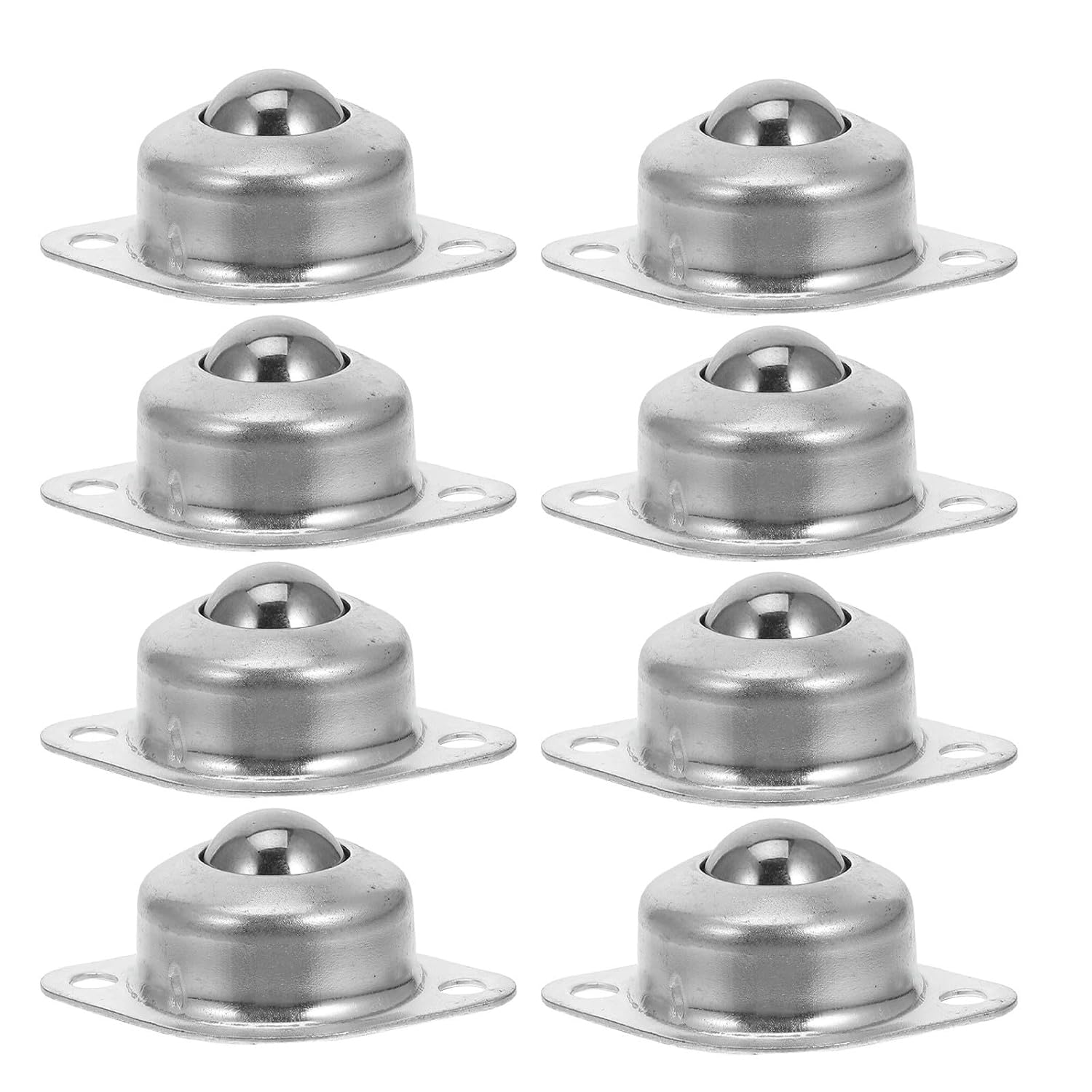 Ciieeo 8pcs Ball Transfer Bearings for Shelves and Toolboxes, Carbon Steel Material with Silver Finish, Quiet Operation and Easy Movement for Transport and Maneuverability