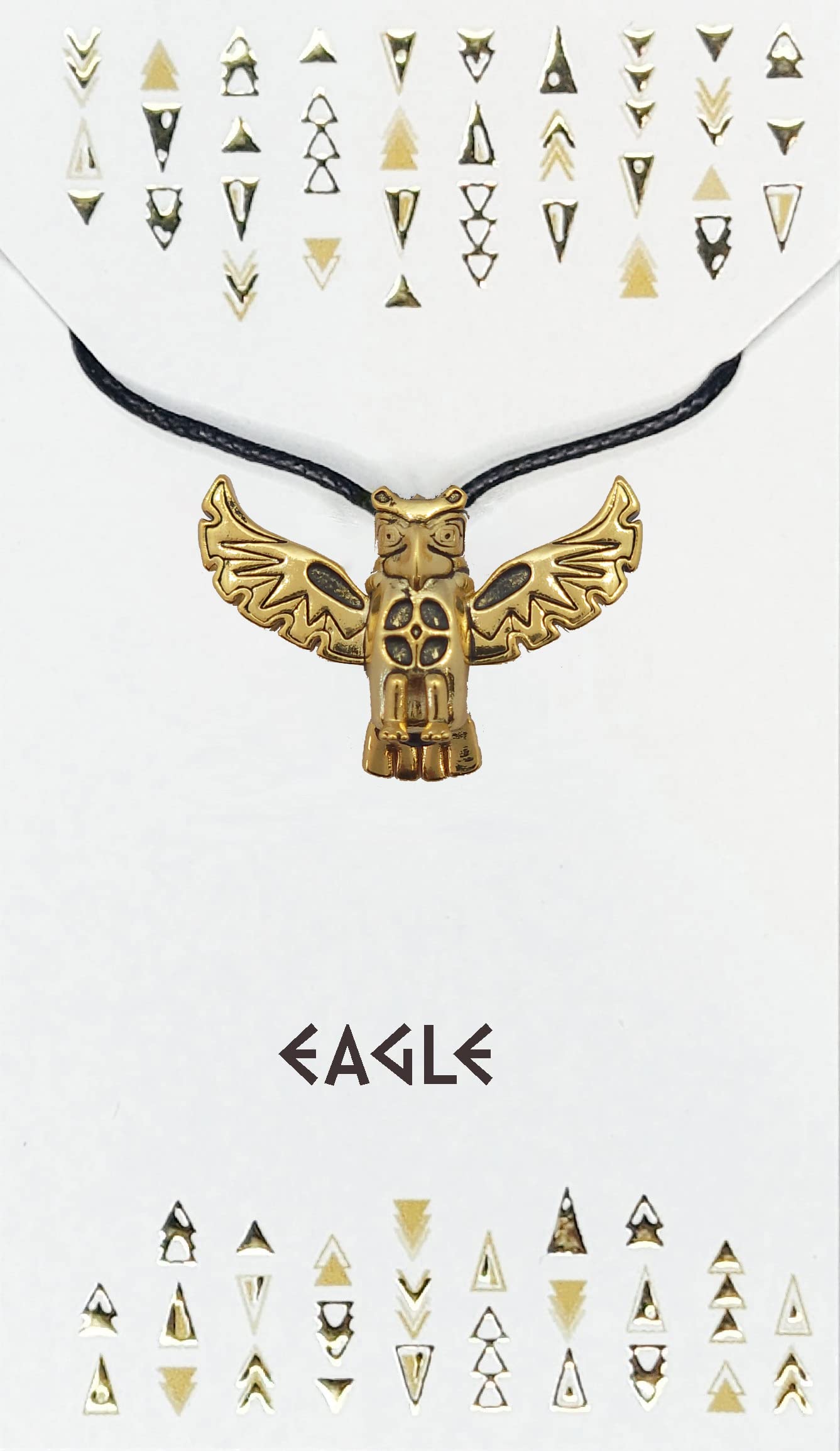 Spirit Animal Tribal Bead Necklace Native American Zodiac Unique Symbolic Inspirational Gold Pendant