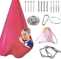 Vista 10 de Columpio Sensorial de Terapia Interior para Niños, Columpio Colgante de Alegría y Acurruco para Necesidades Especiales, Hamaca de Tela Ajustable