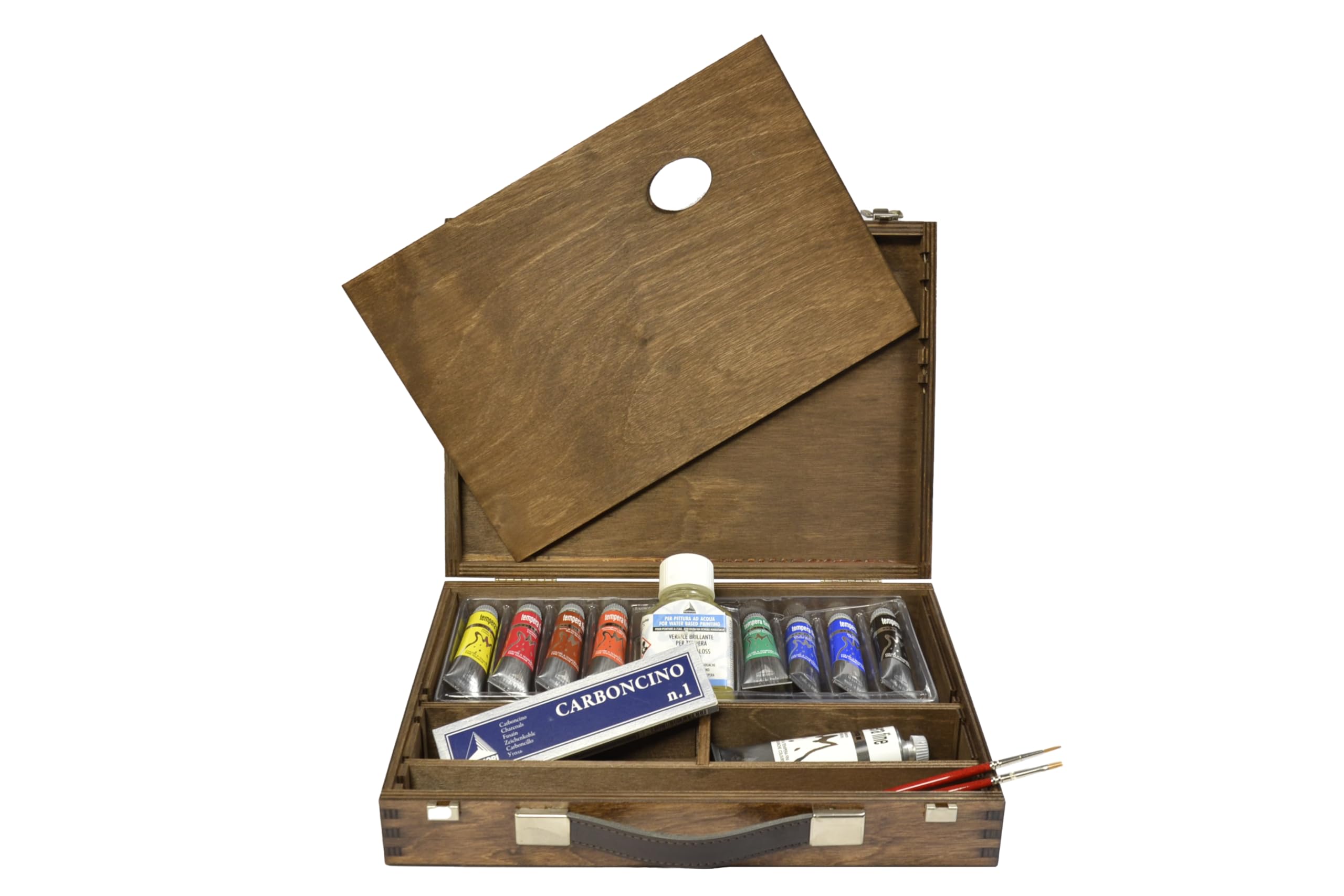 MAIMERI CASSETTA IN LEGNO 23x32 MAIMERI TEMPERA FINE + ACCESSORI