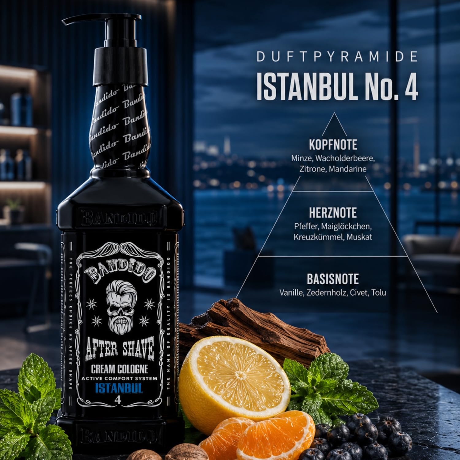 Bandido After Shave Cream Cologne Lotion Men 350 ml balsam męski po goleniu na mokro pielęgnuje i chłodzi balsam do pielęgnacji skóry wrażliwej (sport)