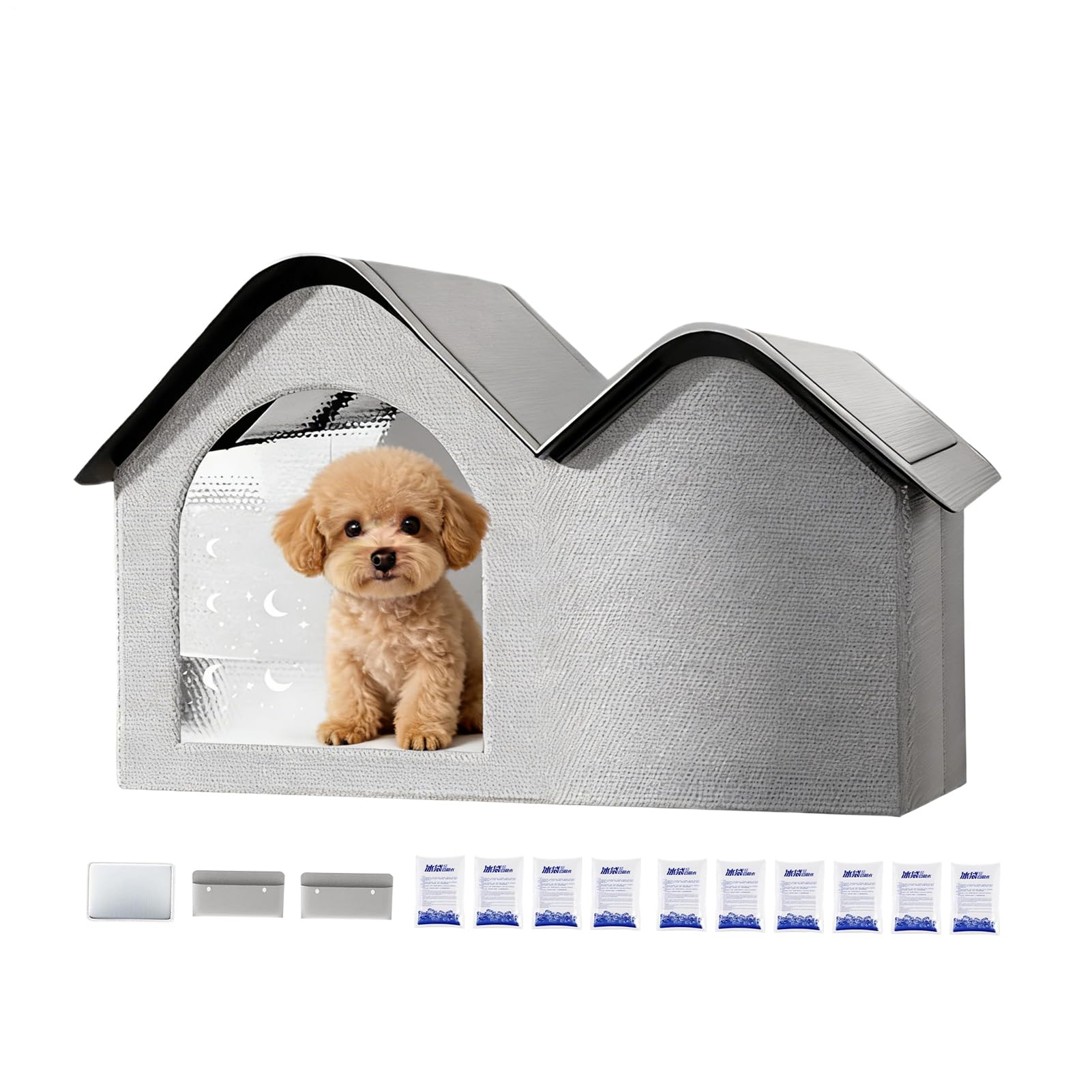 Cuccia Refrigerante per Gatti - Cuccia Pieghevole con Pacchetto di Ghiaccio per Gatti - per Cane con Pacchetto Ghiaccio,per Interno, Giardino, Campeggio e Viaggi