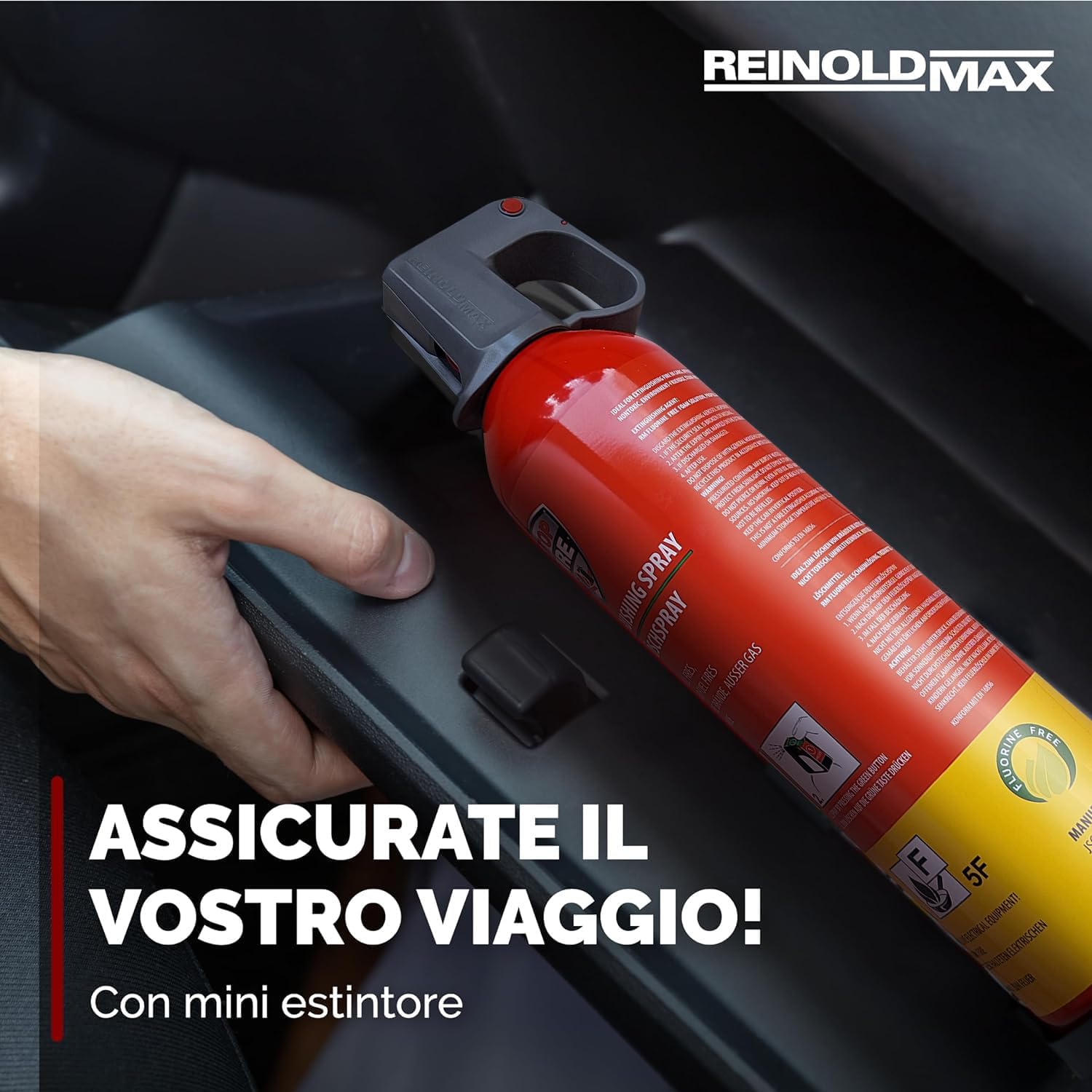 Piccolo estintore per auto, mini estintore per barca, estintore per camper, estintore elettrico, Aerosol 5 in 1 per tutti gli incendi, estintore commerciale, estintore ad acqua da 750ml
