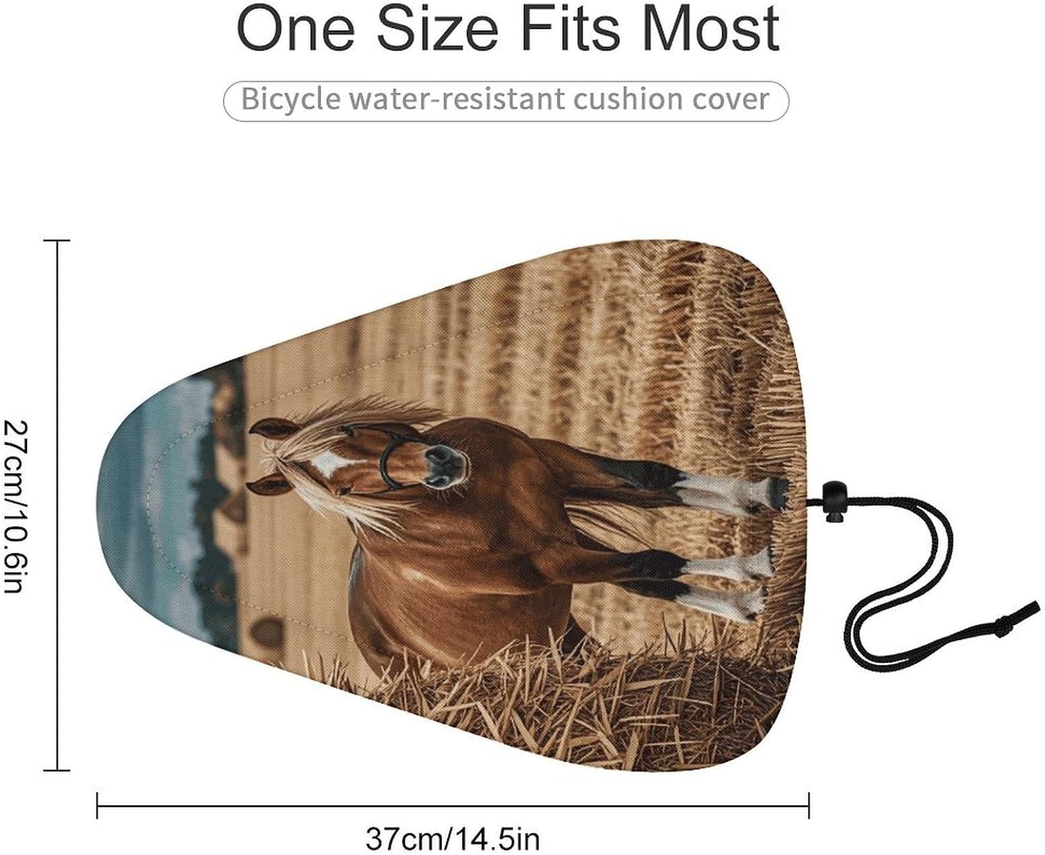 Waterproof Bicycle Seat Covers Straw and Horse Bike Seat Cover image 2