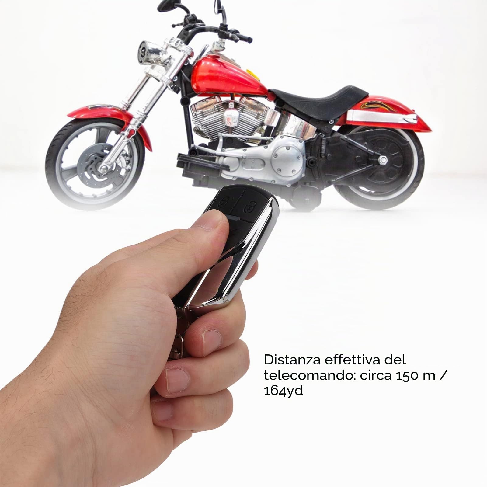 Kimiss di Allarme per Moto, Allarme Bidirezionale Sonoro a Vibrazione con Telecomando LCD Antifurto