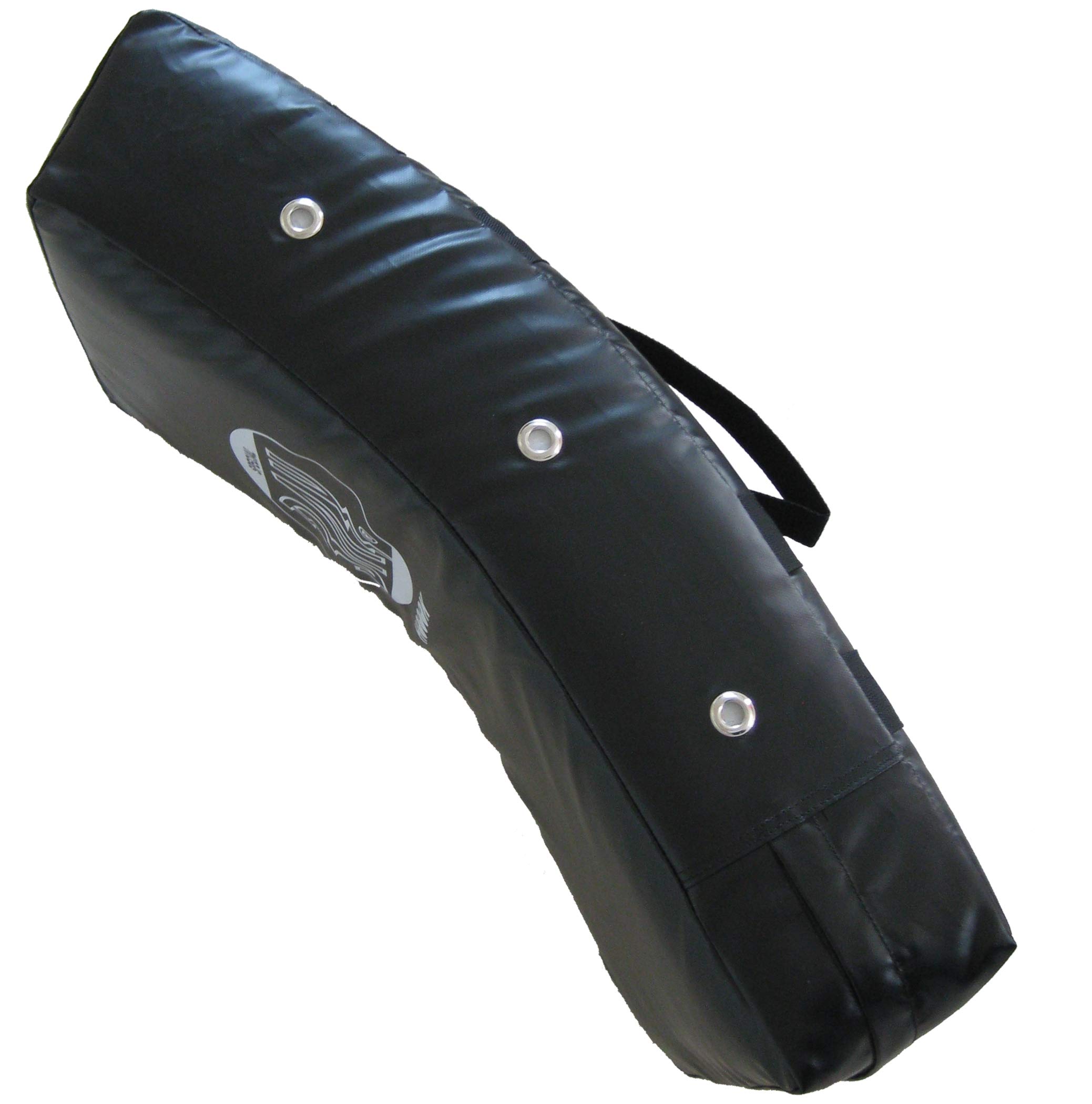 BAY HOOOK 72x37x16 cm doppelschichtiges Schlagpolster,Schlagkissen, Kickpolster, Pratzen Bodyshield Kickboxen Thaiboxen Muay Thai K1 MMA Karate schwarz krumm gekrümmt grosses 70 65 75