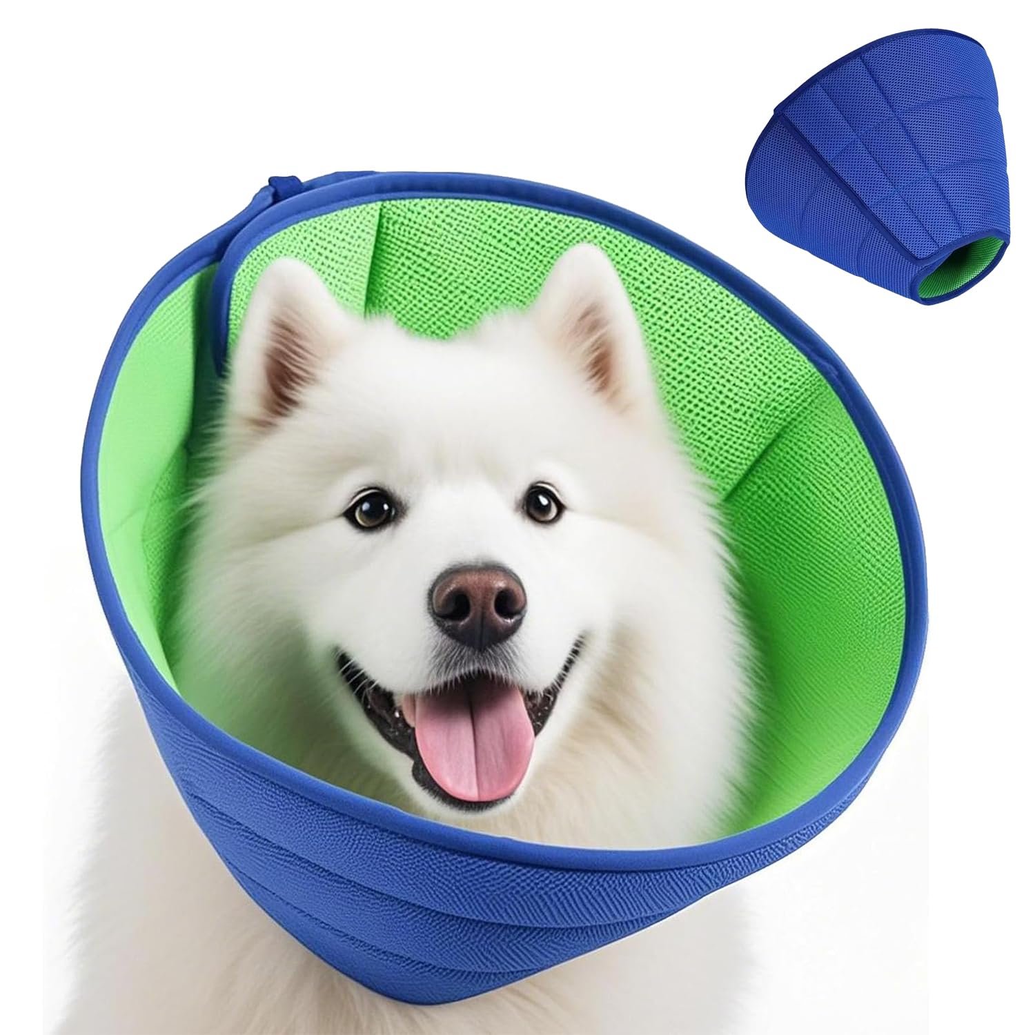 Soft Dog Cone Collar for Dogs After Surgery Prevent Licking with Dog Bath Brush,Adjustable Neck Recovery Collar for Pets for Small Dogs with Soft Protect Edge