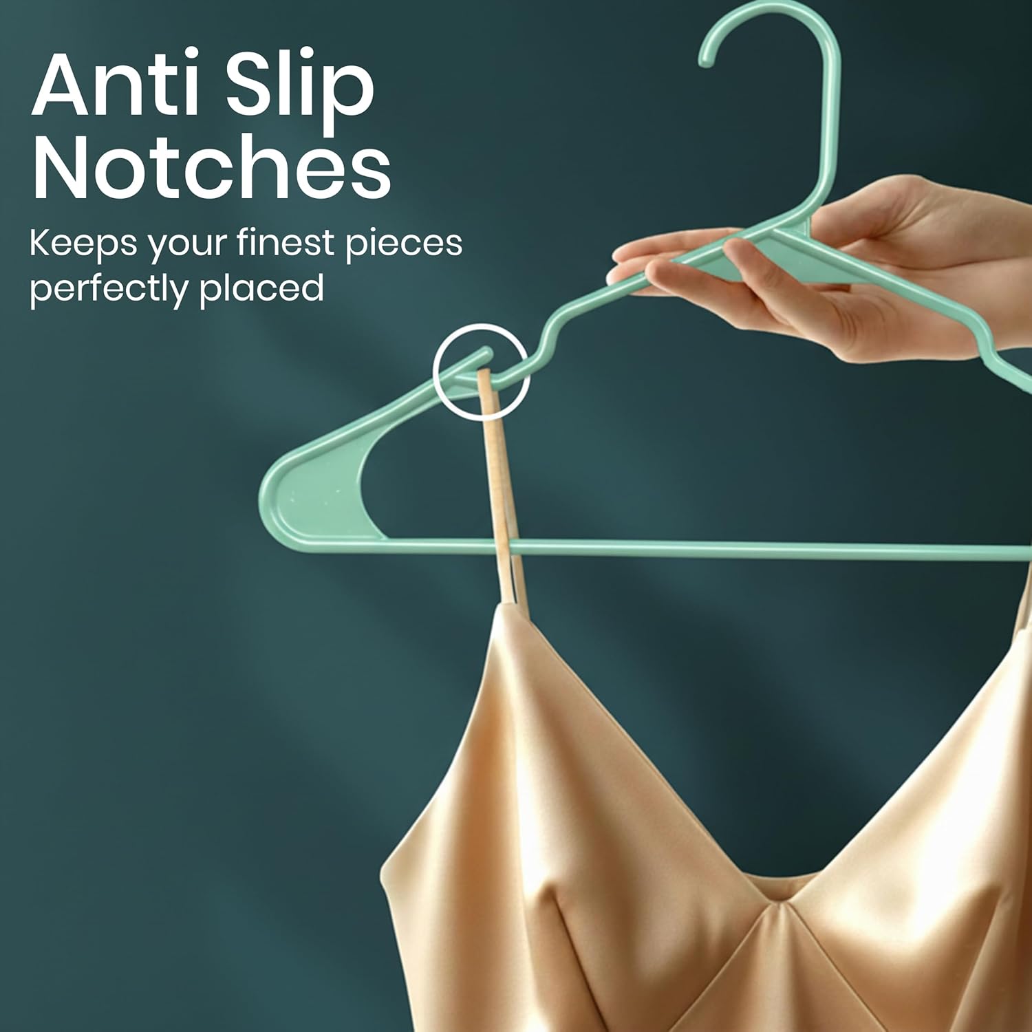 Utopia Home Plastic Hangers 30 Pack - Perfect Space Saving Clothes Hanger - Durable and Strong - Perfect Closet Organizers with Shoulder Grooves (Aqua)