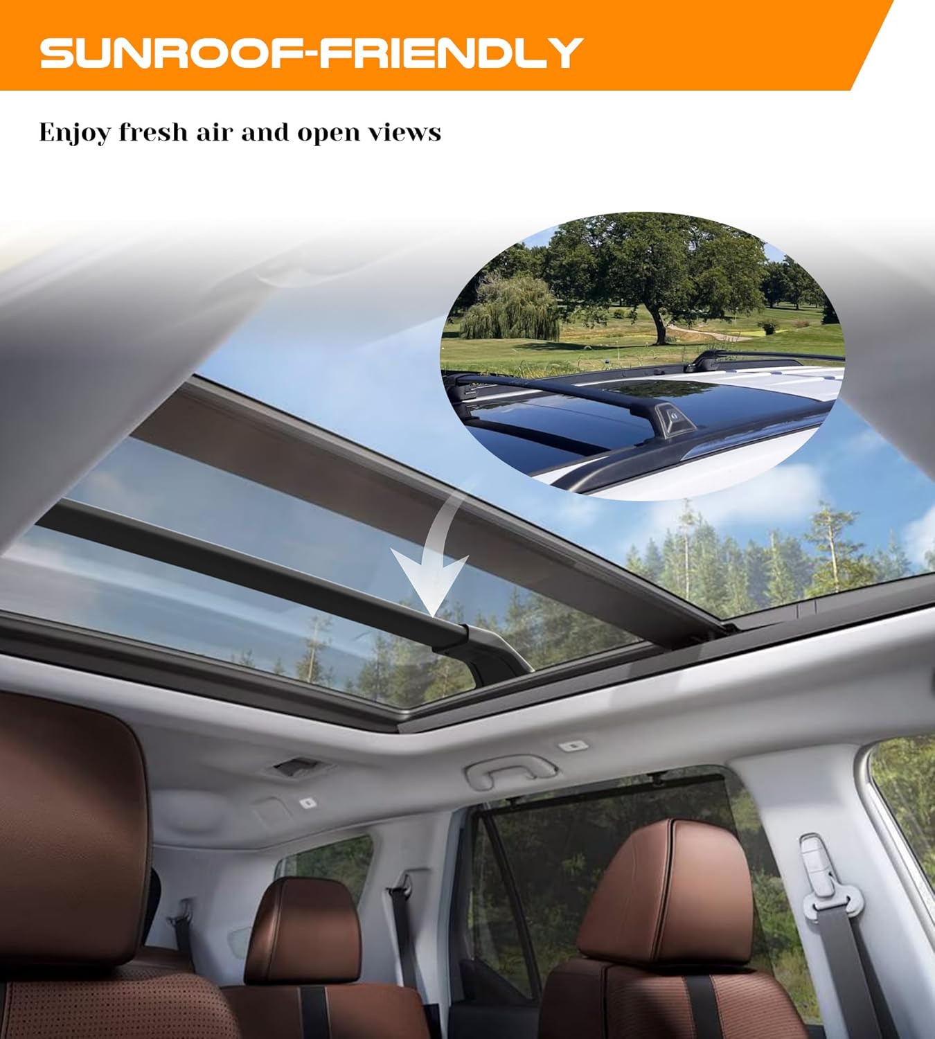 Snailfly 330 LBS Lockable Roof Rack Cross Bars Fit for Jeep Grand Cherokee L 2021-2026 & Grand Cherokee WL 2022-2025 2026, Aluminum Crossbars, Rooftop Luggage Cargo Carrier Accessories for Kayak Bike