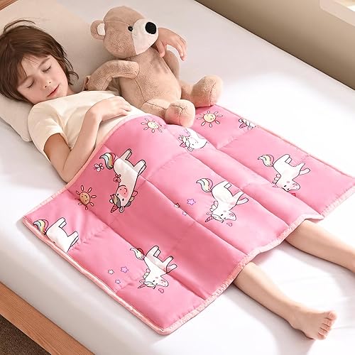 Miniatura 9 de anfie Manta con peso para niños (36"x48" 5 libras), manta con peso de enfriamiento para dormir, manta transpirable tamaño throw con cuentas de Gris