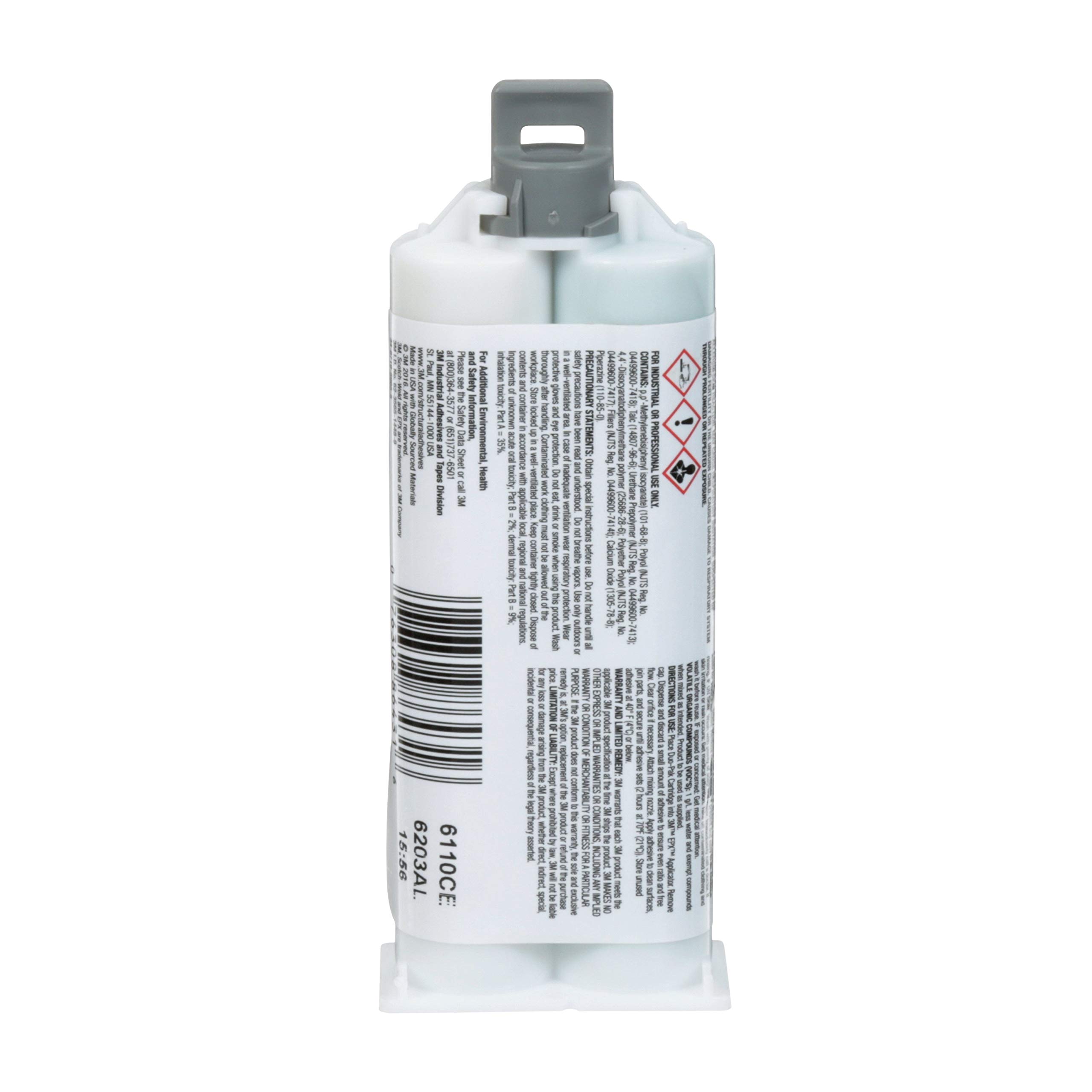 3M™ Scotch-Weld™ 2-składnikowy klej konstrukcyjny na bazie poliuretanu, do EPX System DP 6330 NS, zielony, 48,5 ml
