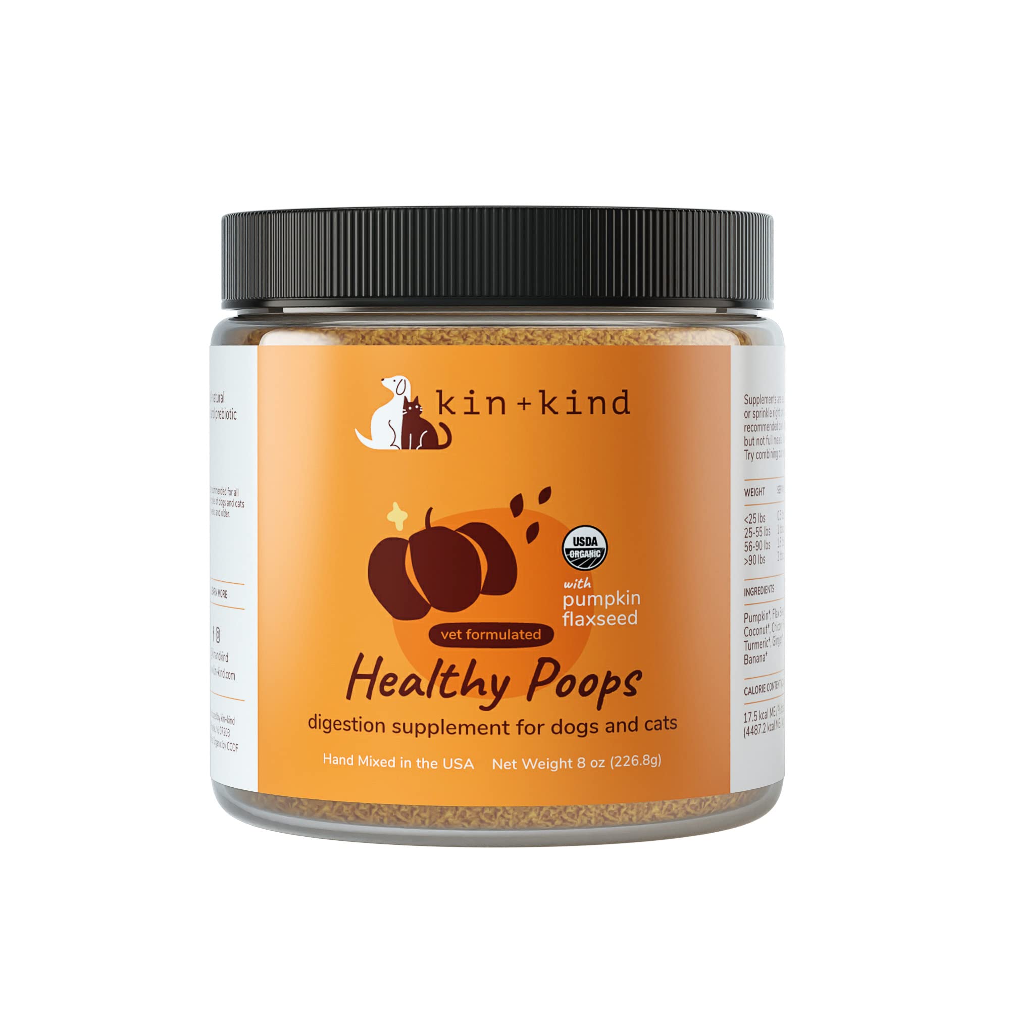 Buy kin+kind Pumpkin Powder for Dogs & Cats for y Poop Made in The