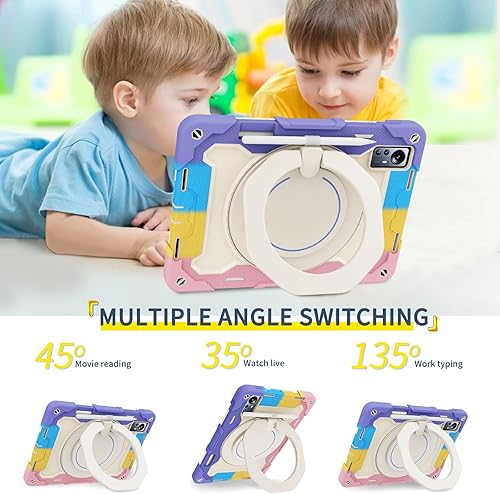 Miniatura 5 de Funda de silicona para tablet Xiaomi Mi Pad 5 Pro de 12.4 pulgadas, a prueba de golpes con soporte para lápices, correa para el hombro, soporte