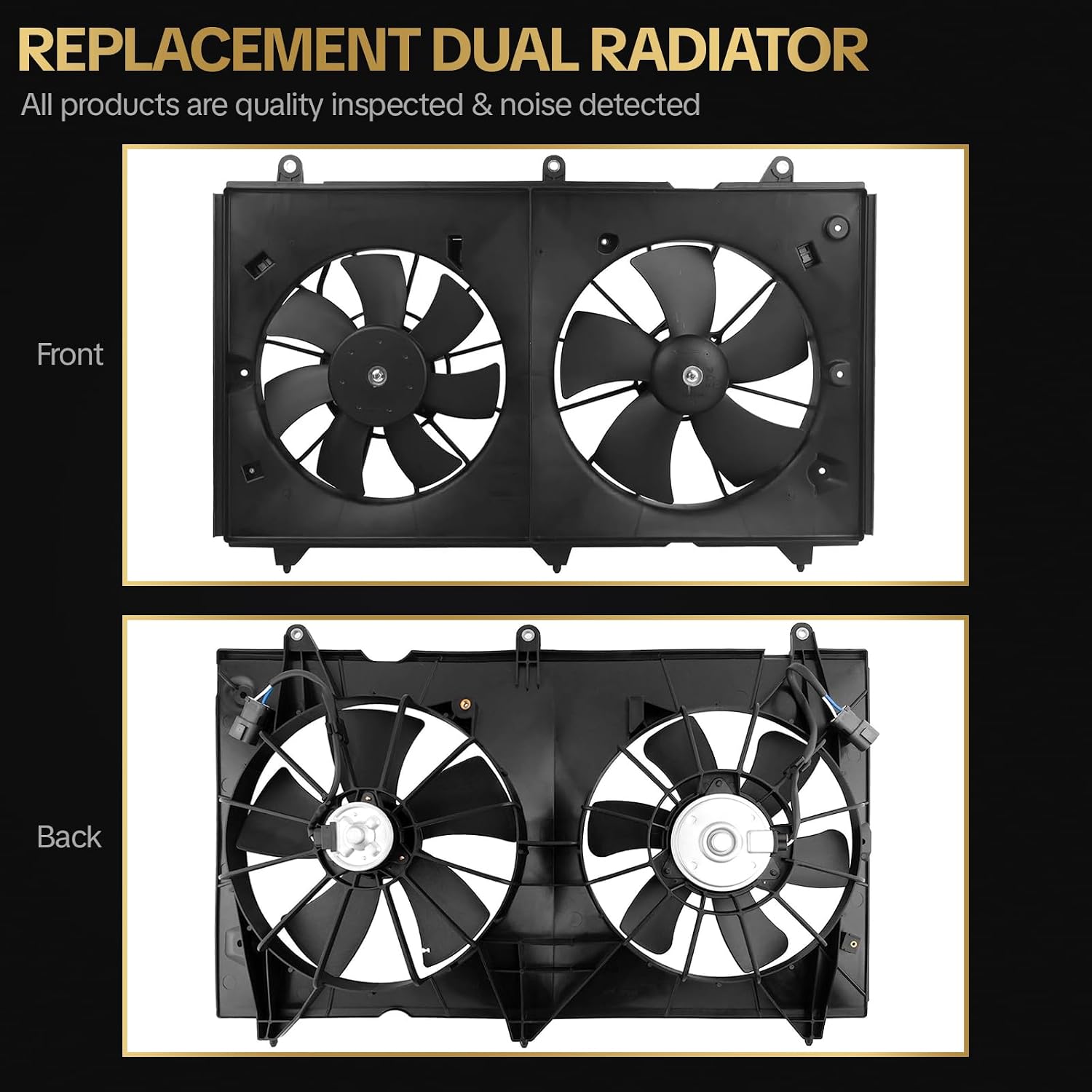 620-225 AC Condenser Cooling Radiator Fan Assembly Fits for 2003 2004 2005 2006 2007 Accord L4 2.4L Gas 620225 630840
