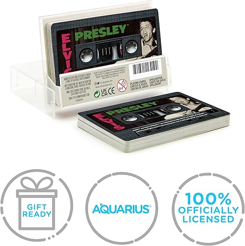 Miniatura 7 de AQUARIUS Elvis Presley - Juego de cartas de casete prémium con temática de Elvis Presley para tus juegos de cartas favoritos, mercancía y