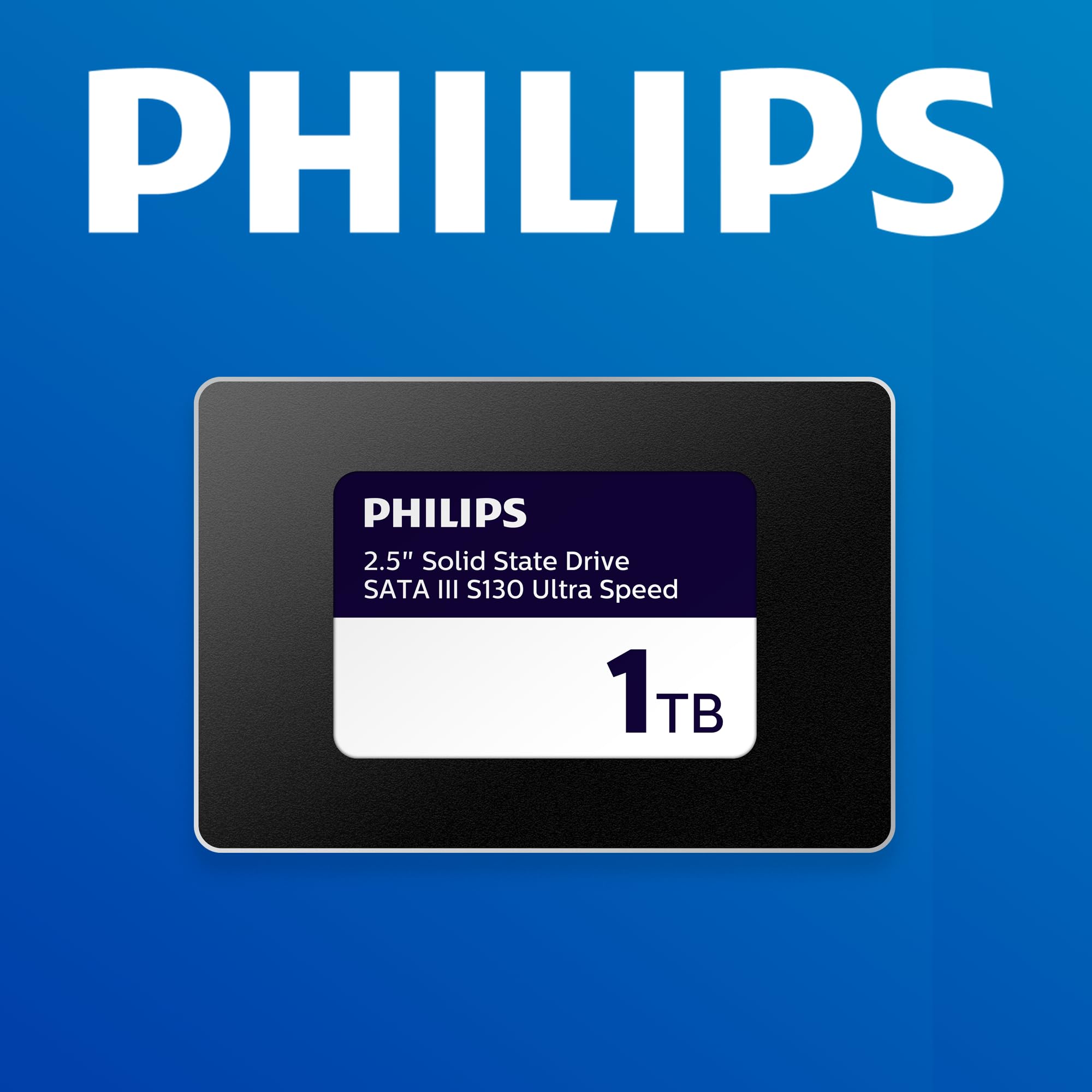 Philips SSD Interne 2.5 « SATA III 1 to S130 Ultra Rapide, Vitesse de Lecture jusqu'à 550 MB/s
