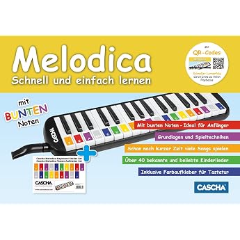 Melodica - schnell und einfach lernen mit Playbacks per QR-Code zum Anh ren und Mitspielen