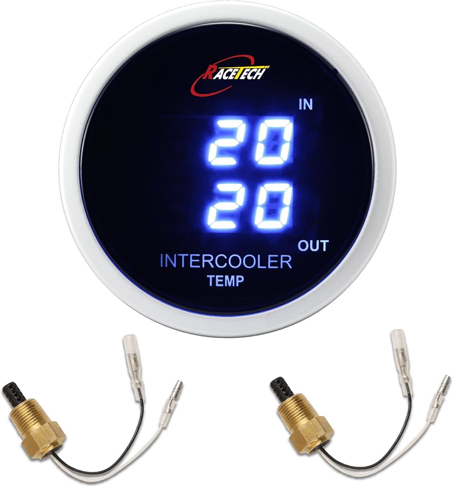 Amazon.co.jp: RACETECH 52mm 2-1/16インチ ブルーLEDデジタル電気