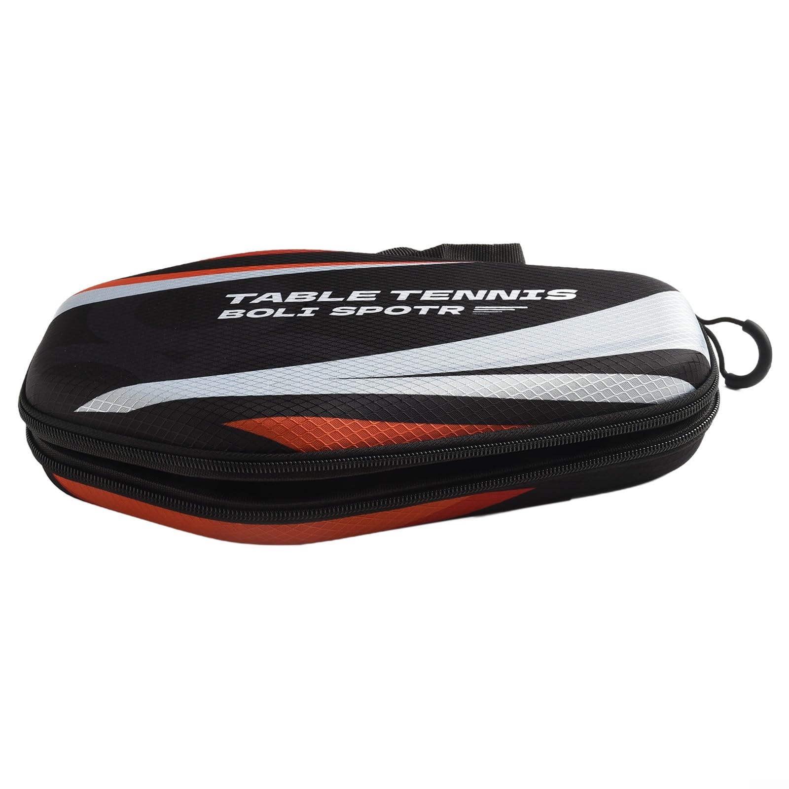 1 PZ Borsa per racchette da ping pong EVA Custodia rigida impermeabile con fascia elastica cinghia da polso per 2 pagaie e palline nero