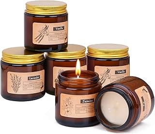 Scented Candles Gift Set 6 Pack 3.5Oz Chandelles Parfumées Aromatherapy Scented Candles Gifts for Women All Natural Soy Wax Candles for Home Bath Yoga Mothers Day Gift Candles