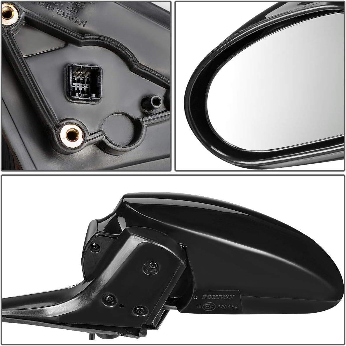 Auto Dynasty OE Style Powered Driver/Left Side View Door Mirror Compatible with Hyundai Sonata 99-05