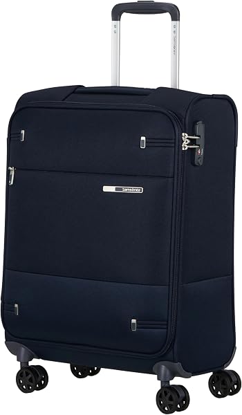 Samsonite Base Boost Walizka Spinner Kabinowa, 55 cm | Granatowy, walizka miękka, 55H x 40W x 20D cm, 39 L, 2 kg, z zamk