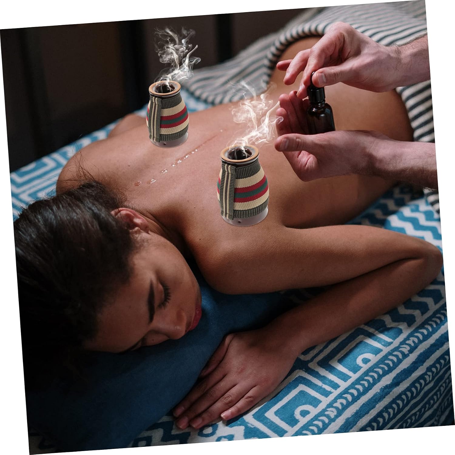 Portable Moxibustion Box Ceramic Moxa Holder for Outdoor Use for Abdomen Waist and Shoulders for Friends and Family