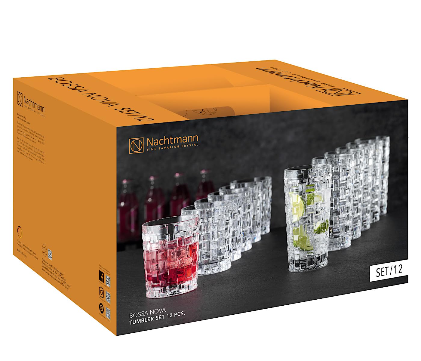 Amazon.com | Nachtmann Bossa Nova Crystal Glasses, 12-Piece – 6