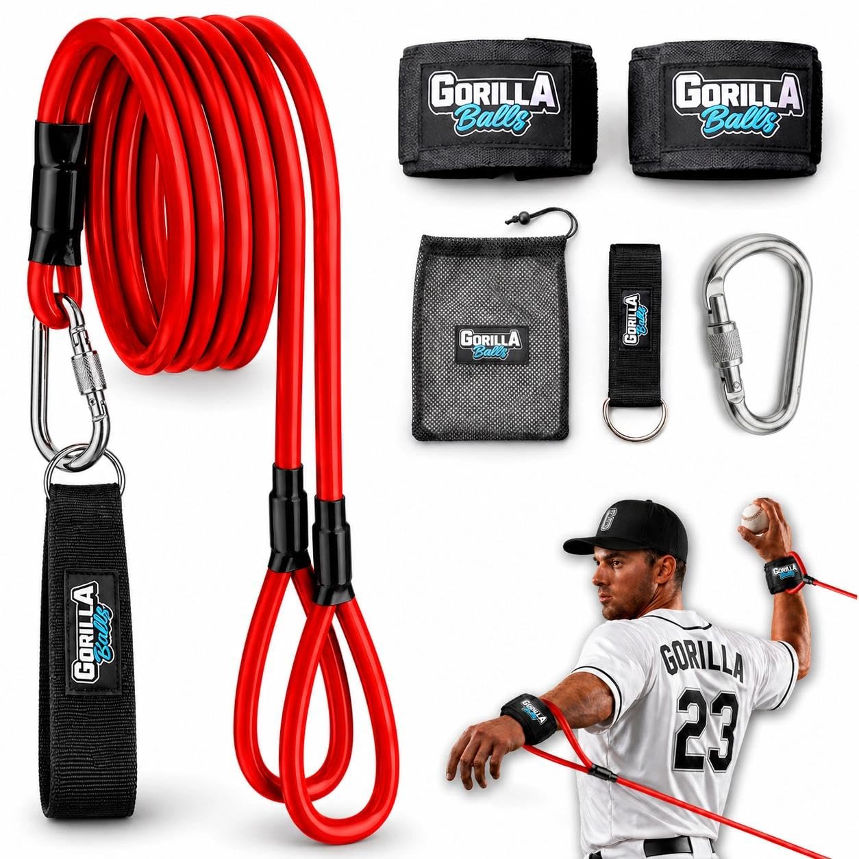 Premium Resistance Bands for Pitchers – Baseball Training Equipment &amp; Fitness Accessories – Adjustable Arm Bands &amp; Stretching Bands for Baseball &amp; Softball Training &amp; Speed Agility