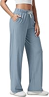 ODODOS Women's Ultra Soft Straight Leg Lounge Pants with Pockets - odSTRATUM Tech, UPF 50+, 31" Inseam Casual Pajama Pants
