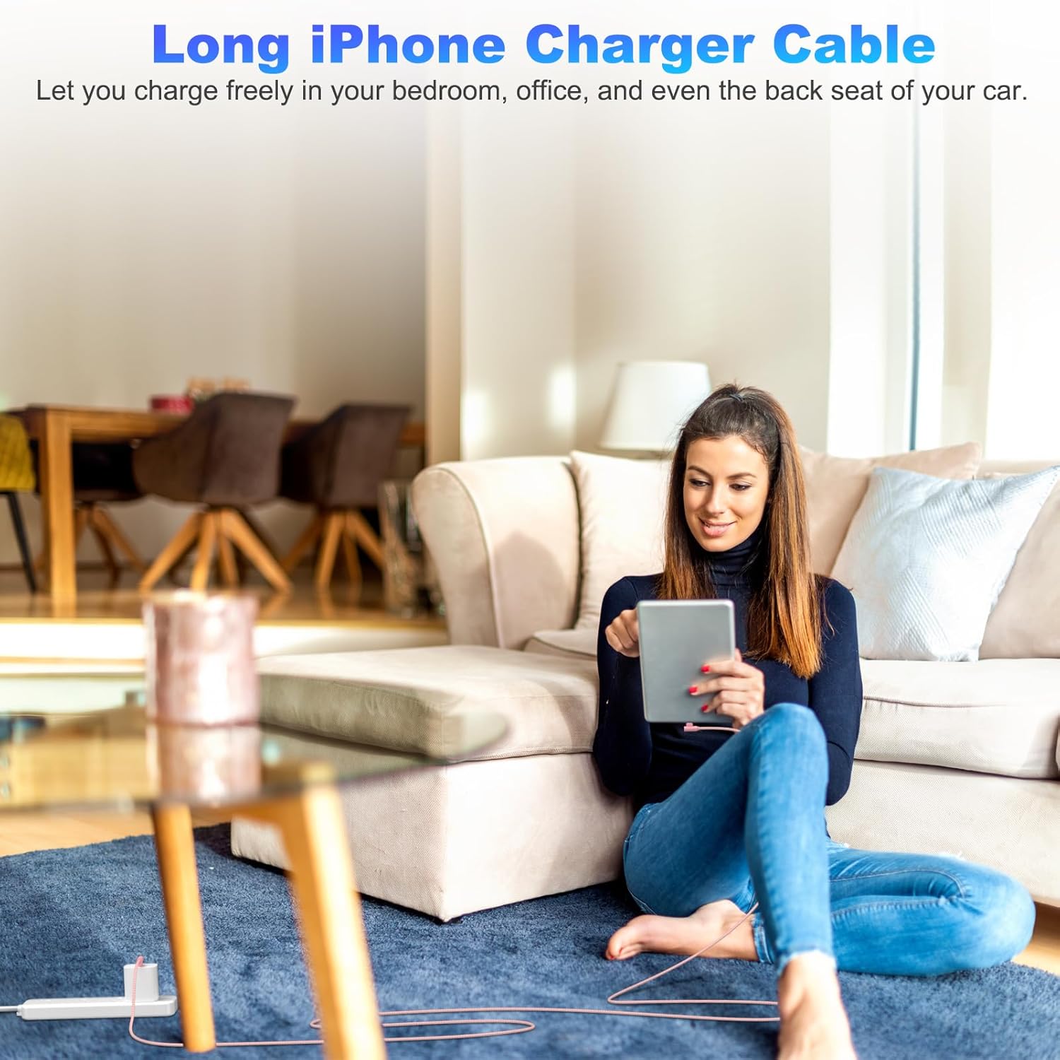 Lieyichan iPhone Charger, 3 Pack USB A to Lightning Cable MFi Certified Charger Cord Nylon Braided Compatible with iPhone 14/13/12/11 Pro Max/XS/XR/X/8/7/iPad (6 Feet)