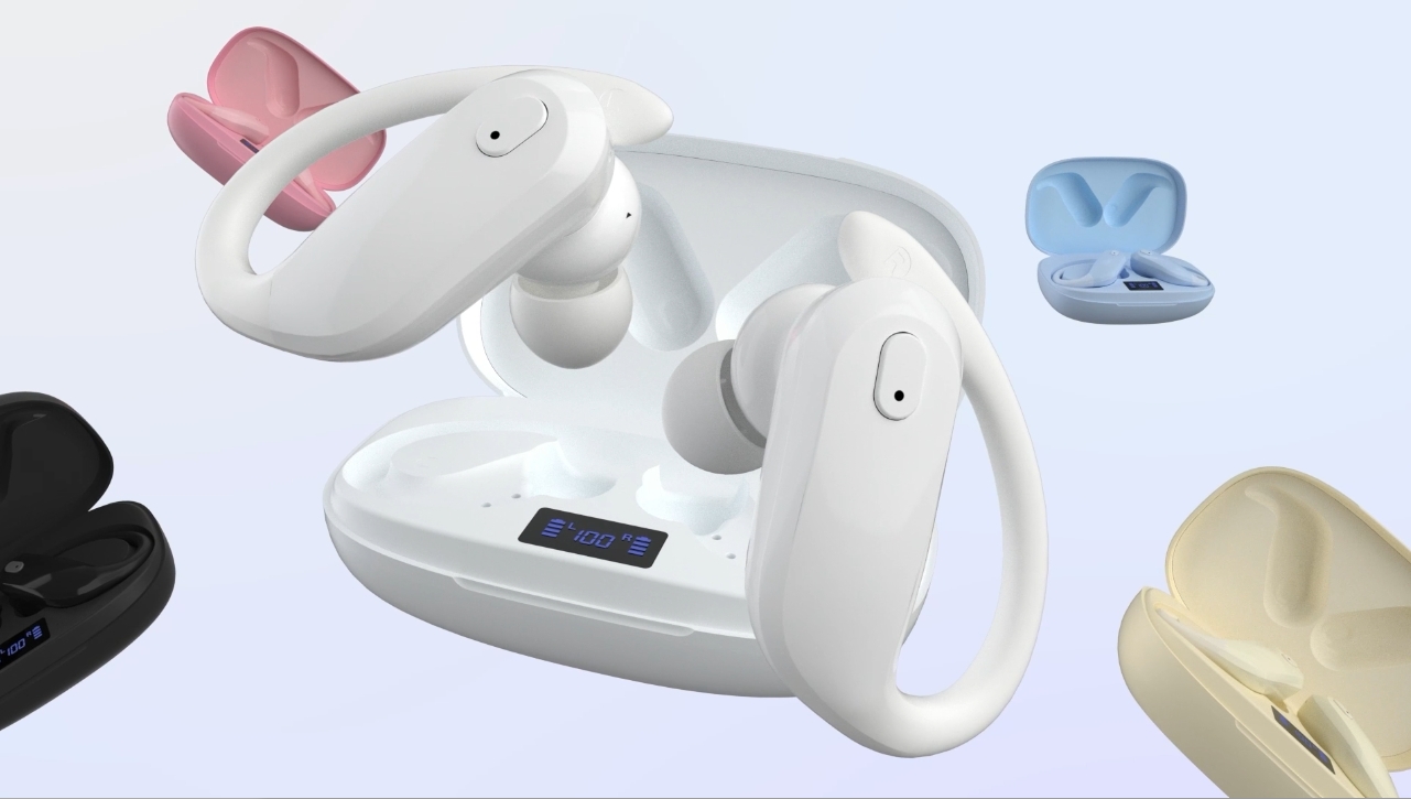 Watch T07 Wireless Earbuds Bluetooth 5.3, Sport Earhooks, IPX7