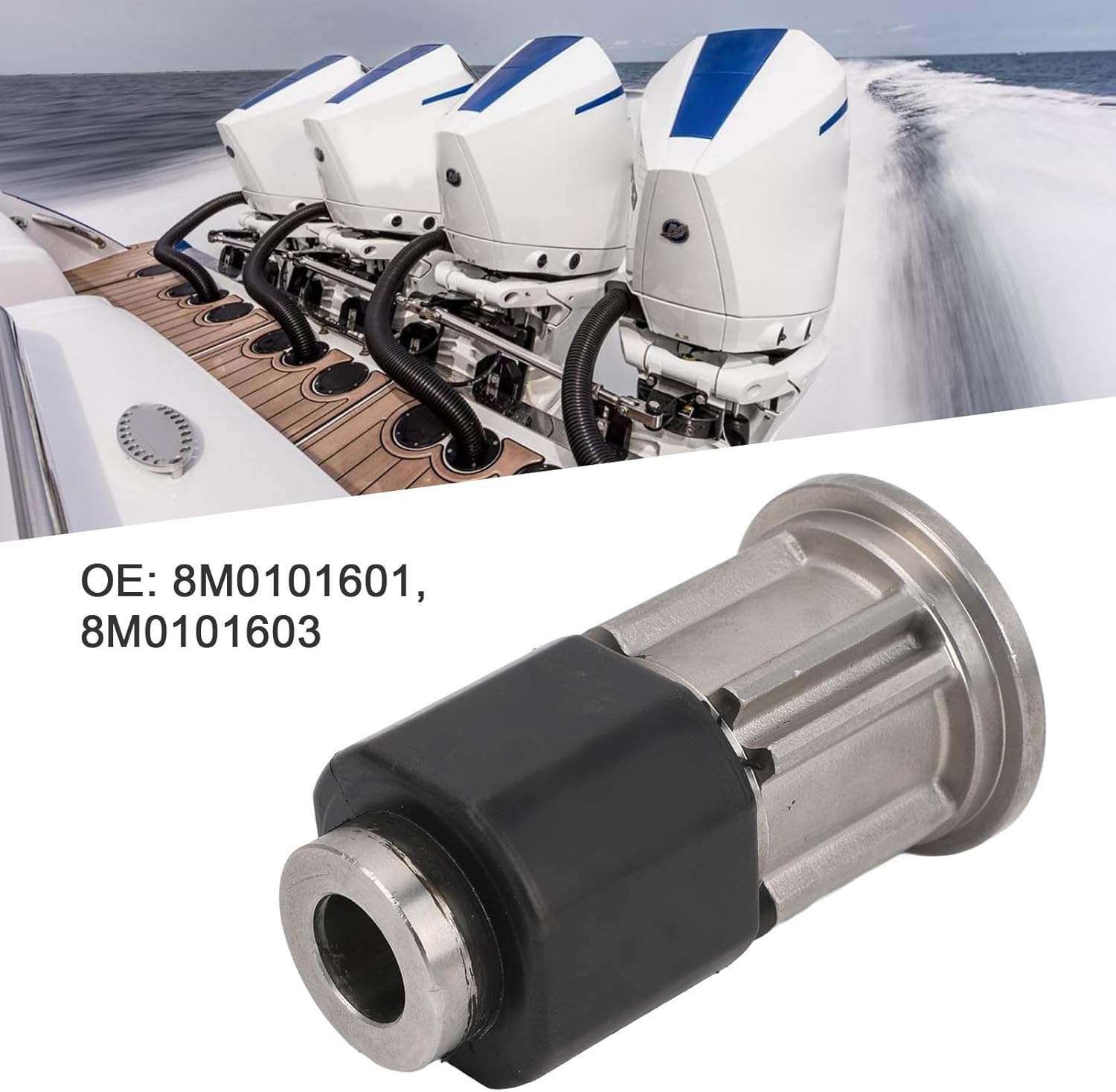 Naroote 835257Q1 Flo-Torq Ii Hub Kit Replacement, 8M0101603 Flo-Torq SSR Hd Propeller Hub Kit, High Hardness Silent for 200 to 4 Stroke Outboard Propeller Shaft 1.25inch