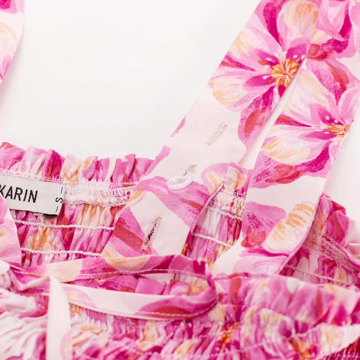 GRACE KARIN Women's 2025 Summer Floral Boho Dress Square Neck Strapped Swing A Line Sundress Beach Long Maxi Outfits - Image 6