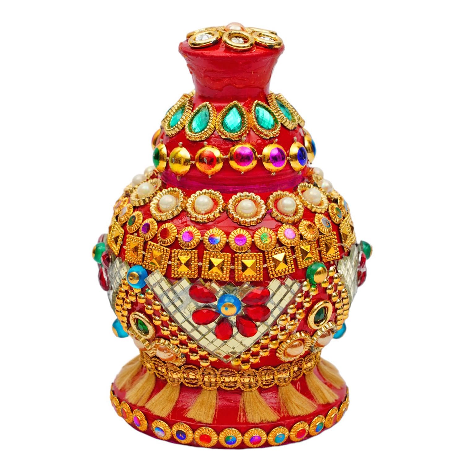 Handmade Wooden Sindoor Box - Traditional Indian Dani -12