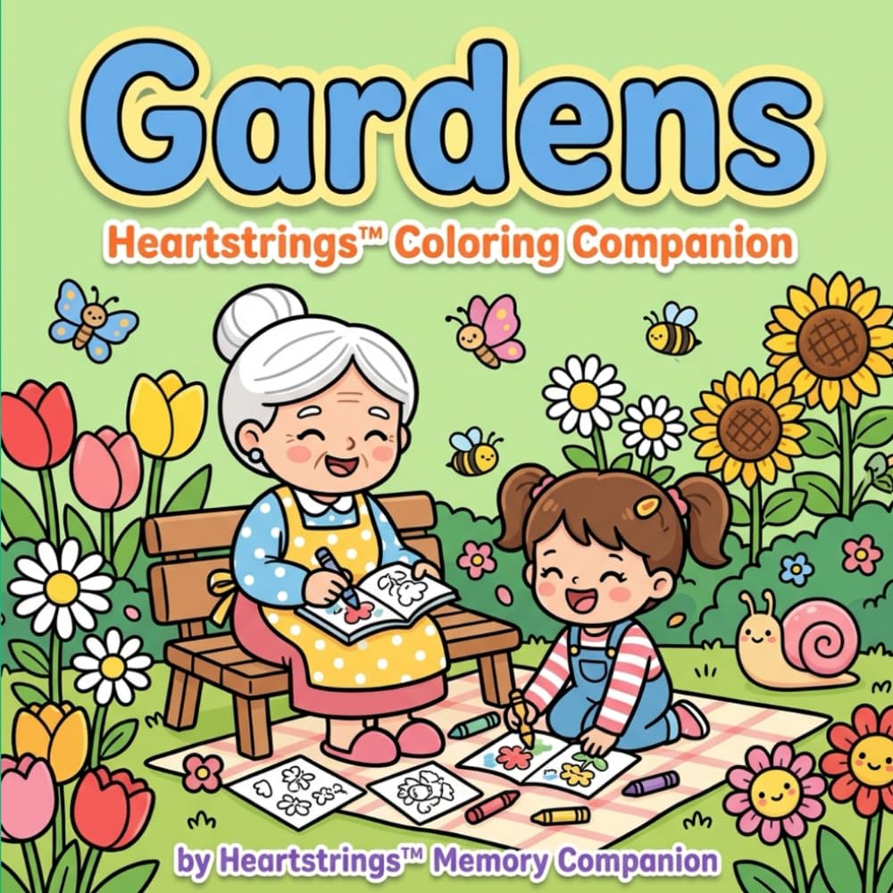 Gardens Heartstrings™ Coloring Companions: Created with Dementia care in mind