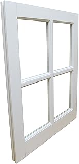 Barn Sash Window PVC 20" x 25" Traditional Style 4 lite