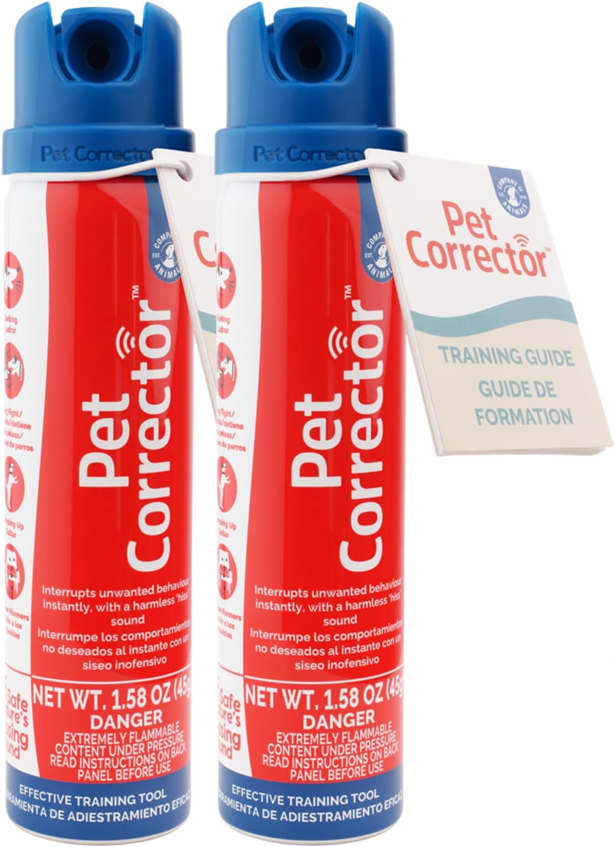 The Company of Animals Pet Corrector - The Company of Animals - Bad Behavior and Training Aid - Quickly Stops Barking, Jumping, Digging, Chewing - Harmless and Safe- 50ml, Pack of 2
