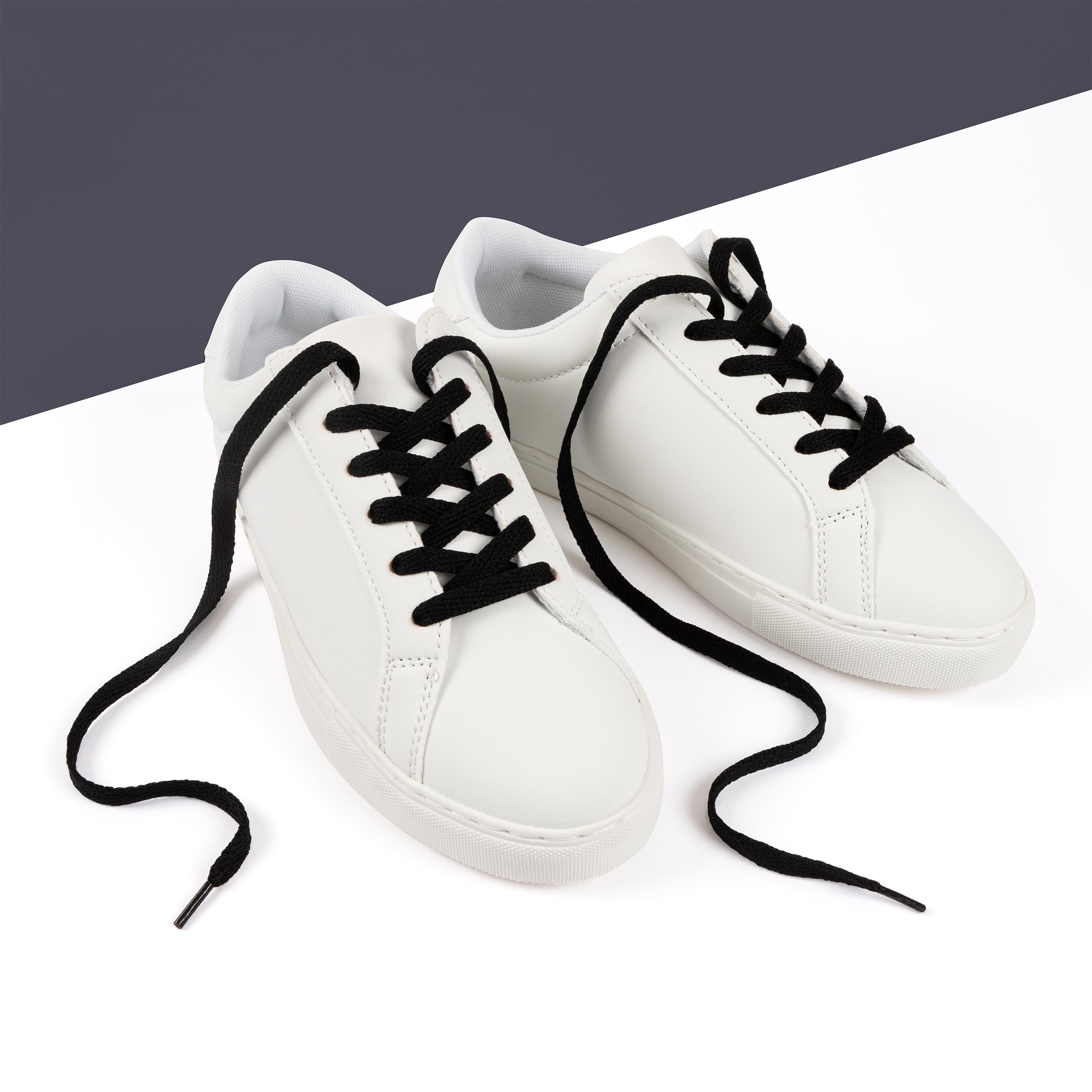 Kilter Flat Shoelaces 8mm Wide Trainers, Boots, Hi-Tops, Shoes, Football, Rugby, Gym, Running, Fashion — view 4
