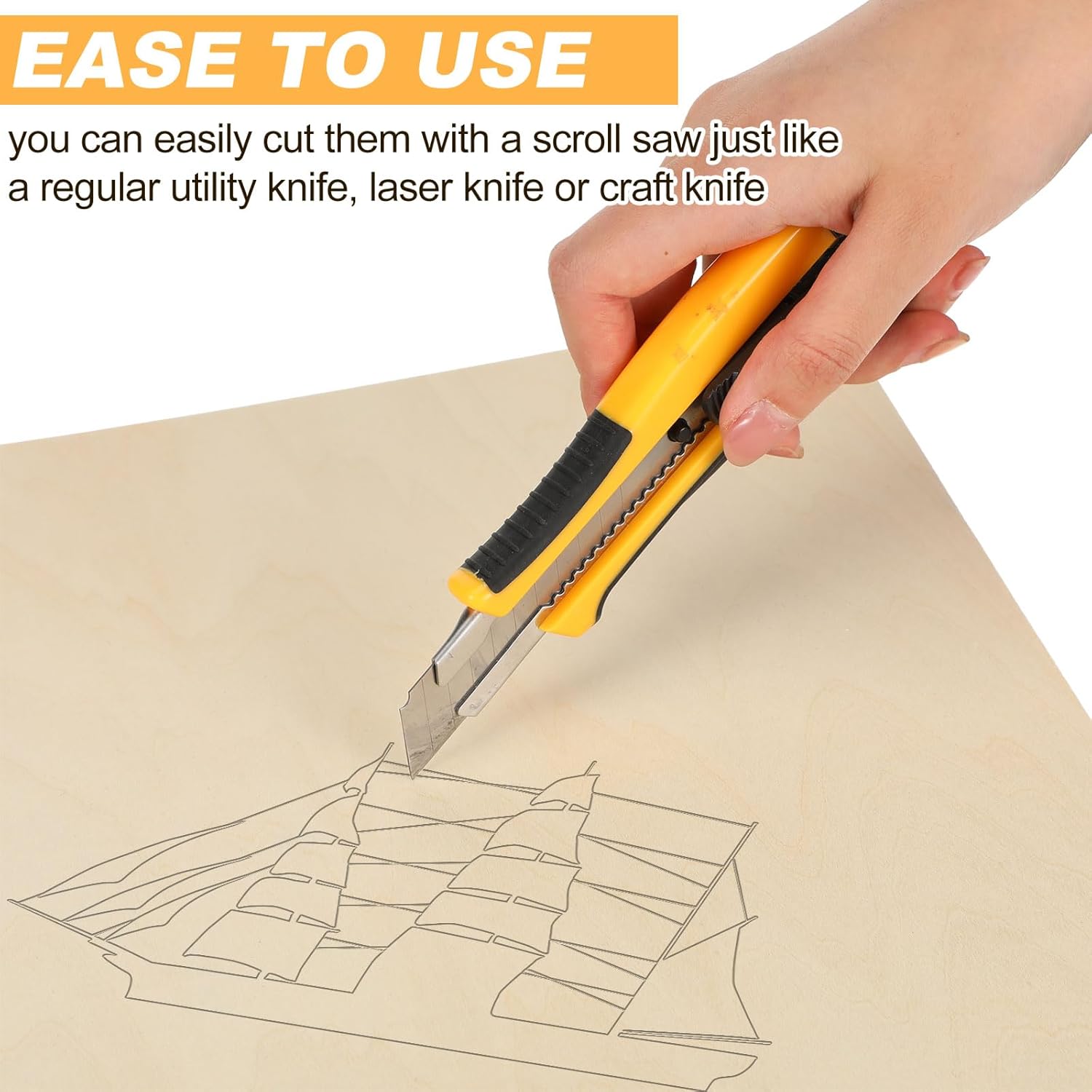 Kigley 60 Pack Basswood Sheets 12"x12"x1/8", 3mm Thick Unfinished Square Wood Board for Crafts, DIY Architectural Models Making, Painting, Mini House Cut Out