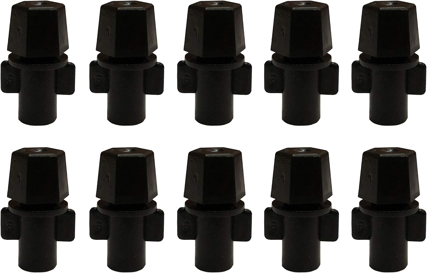 sky-w 4/7 PVC Brass Garden Irrigation Adjustable Misting Drippers,Copper Nozzle Single-Head Atomization Sprinkler(Pack of 50)