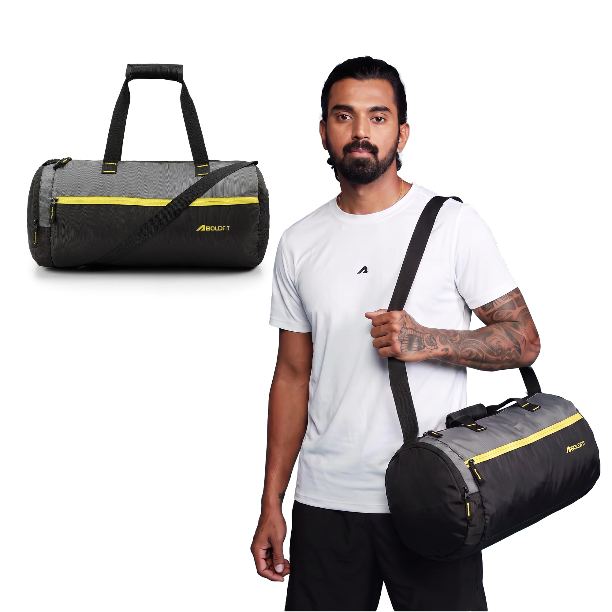 Premium Gym Bag for Men & Women, Waterproof & Organized Duffle Bag with Adjustable Shoulder Strap, Gym Bag with Shoe Compartment, 33L Sports Duffel Bags for Women-image-18
