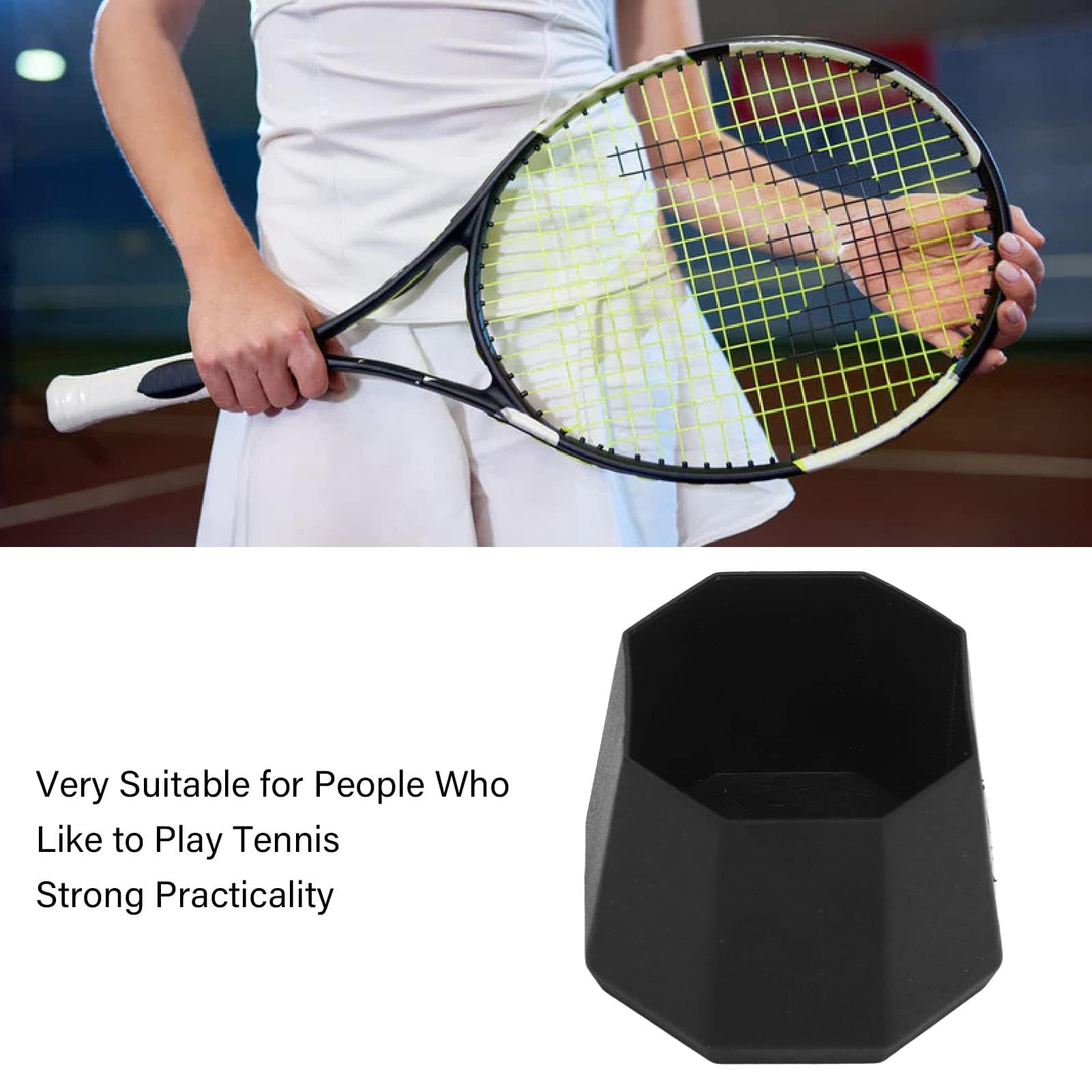 Lot de 4 Embouts de Raquette de Tennis en Silicone, pour Manche de Raquette de Tennis, Accessoire de Tennis pour Raquette de Racquetball