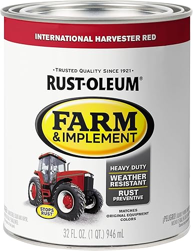 Vista 408 de Rust-Oleum Farm & Implement 280165-2PK - Pintura esmaltada, galón, negro brillante, paquete de 2