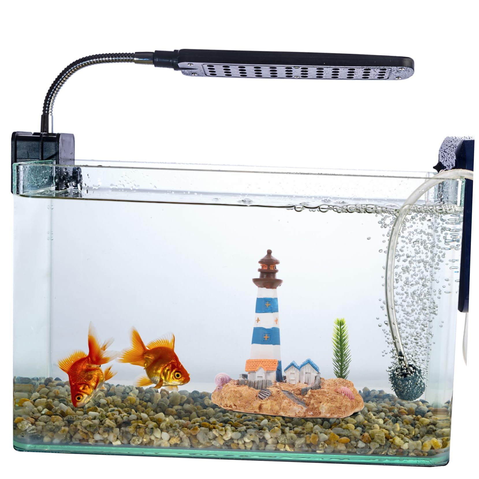 PRETYZOOM 3 Pz Ornamenti per acquari Decorazione marina Ornamento da scrivania del faro grotta delle decorazioni dell'acquario ornamento del faro micro paesaggio faro resina