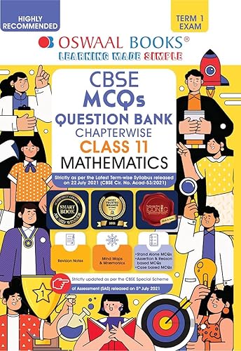 Oswaal CBSE MCQs Question Bank Chapterwise &amp; Topicwise For Term-I, Class 11, Mathematics (With the largest MCQ Question Pool for 2021-22 Exam)